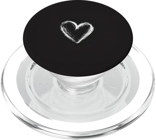 Süßes Herz Love Schwarz PopSockets PopGrip für MagSafe von Heart Accessories