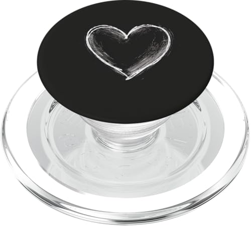 Süßes Herz Love Schwarz PopSockets PopGrip für MagSafe von Heart Accessories