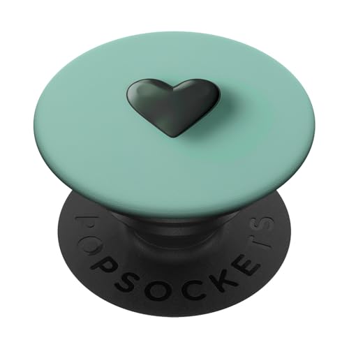 Türkisfarbenes Herz PopSockets Klebender PopGrip von Heart Accessories