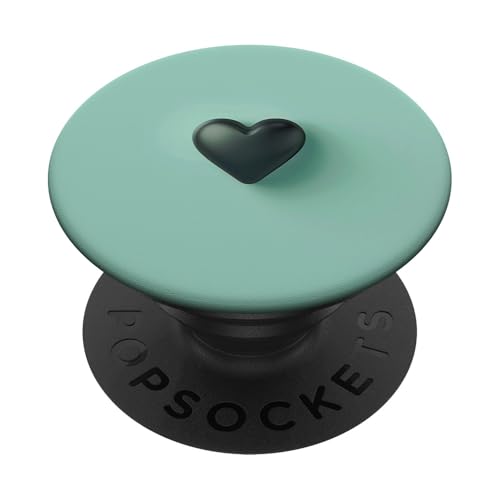 Türkisfarbenes Herz PopSockets Klebender PopGrip von Heart Accessories