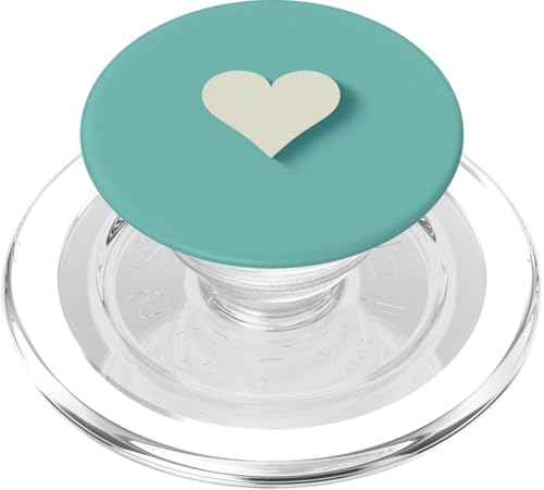 Weißes Herz auf Blau PopSockets PopGrip für MagSafe von Heart Accessories