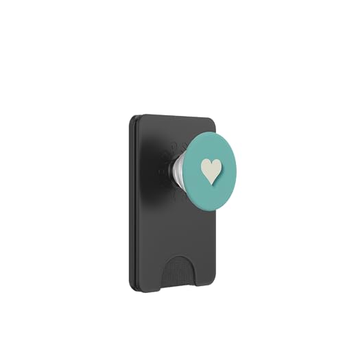 Weißes Herz auf Blau PopSockets PopWallet für MagSafe von Heart Accessories