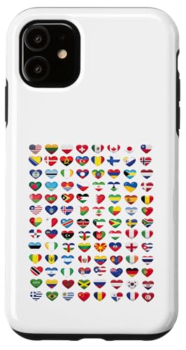 Herz Flaggen der Länder der Welt Flaggen Herren Damen Hülle für iPhone 11 Herz Flaggen der Länder der Welt Flaggen Herren Damen Hülle für iPhone 11 von Heart Flags of the Countries of the World Flags