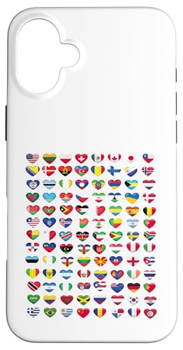 Herz Flaggen der Länder der Welt Flaggen Herren Damen Hülle für iPhone 16 Plus Herz Flaggen der Länder der Welt Flaggen Herren Damen Hülle für iPhone 16 Plus von Heart Flags of the Countries of the World Flags