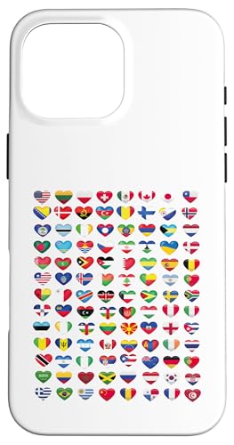 Herz Flaggen der Länder der Welt Flaggen Herren Damen Hülle für iPhone 16 Pro Max Herz Flaggen der Länder der Welt Flaggen Herren Damen Hülle für iPhone 16 Pro Max von Heart Flags of the Countries of the World Flags