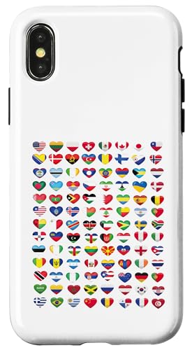 Herz Flaggen der Länder der Welt Flaggen Herren Damen Hülle für iPhone X/XS Herz Flaggen der Länder der Welt Flaggen Herren Damen Hülle für iPhone X/XS von Heart Flags of the Countries of the World Flags