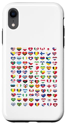 Herz Flaggen der Länder der Welt Flaggen Herren Damen Hülle für iPhone XR Herz Flaggen der Länder der Welt Flaggen Herren Damen Hülle für iPhone XR von Heart Flags of the Countries of the World Flags