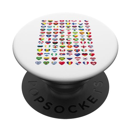 Herz Flaggen der Länder der Welt Flaggen Herren Damen PopSockets Klebender PopGrip Herz Flaggen der Länder der Welt Flaggen Herren Damen PopSockets Klebender PopGrip von Heart Flags of the Countries of the World Flags
