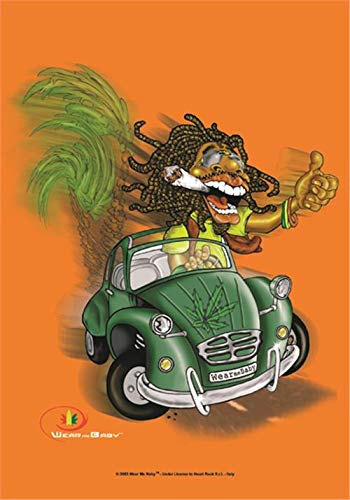 Heart Rock Bandiera Originale Rastaman - CAR Tessuto, Multicolore, 110x75x0.1 cm von Heart Rock