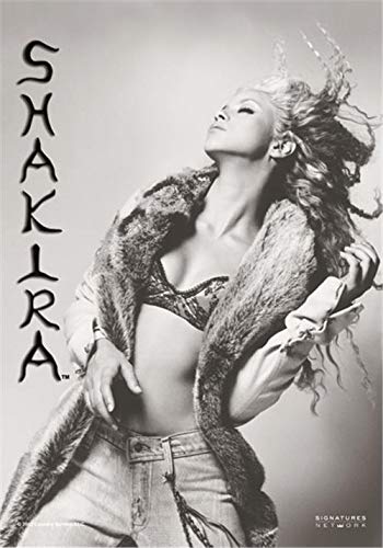 Heart Rock Bandiera Originale Shakira - B-W Tessuto, Multicolore, 110x75x0.1 cm von Heart Rock