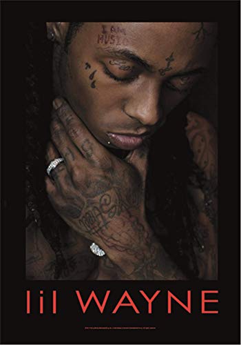 Heart Rock Original Flagge Lil Wayne Tattoo, Leinwand, Multicolor, 110x75x0.1 cm von Heart Rock