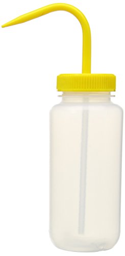 Heathrow Scientific HD120247 Sicherheitswaschflasche, 500 mL, Weithals, Gelb (6-er Pack) von Heathrow Scientific