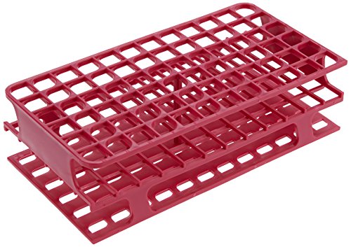 Heathrow Scientific HD27551D OneRack Reagenzglasgestell, Polypropylene, Full Size, 13 mm Röhrchen, 104 mm Länge x 202 mm Breite x 59 mm Höhe, Rot von Heathrow Scientific