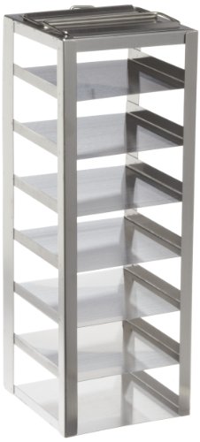 Heathrow Scientific HD2862AB Edelstahl-Rack mit Gefrierschränke, vertikal, 7 Fächer für 53 mm hohe Boxen von Heathrow Scientific