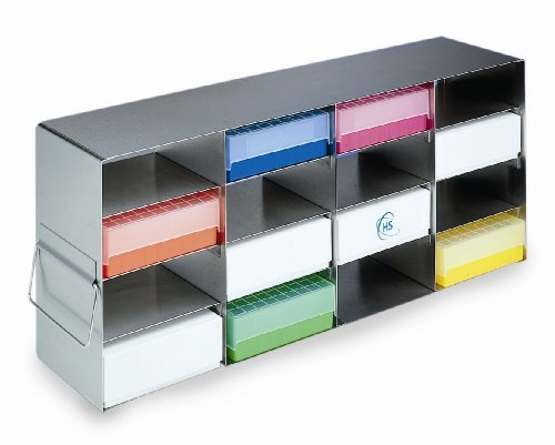 Heathrow Scientific HD2862HB Edelstahl-Rack mit Gefrierschränke, horizontal, 5 x 4 Fächer für 53 mm hohe Boxen von Heathrow Scientific