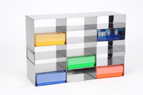 Heathrow Scientific HD2862HE Edelstahl-Rack mit Gefrierschränke, horizontal, 5 x 3 Fächer für 53 mm hohe Boxen von Heathrow Scientific