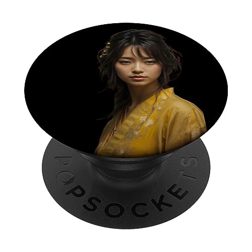 Goldenes Porträt der weiblichen Gnade PopSockets mit austauschbarem PopGrip von Heavenwear