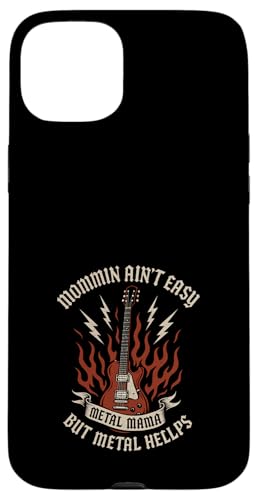 Metal Mom Life Rock 'n' Roll Mother Roses Skull Grunge Hülle für iPhone 15 Plus Metal Mom Life Rock 'n' Roll Mother Roses Skull Grunge Hülle für iPhone 15 Plus von Heavy Metal Mama Life Edgy Concert Goth Rocker