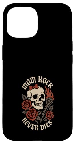 Metal Mom Life Rock 'n' Roll Mother Roses Skull Grunge Hülle für iPhone 15 Metal Mom Life Rock 'n' Roll Mother Roses Skull Grunge Hülle für iPhone 15 von Heavy Metal Mama Life Edgy Concert Goth Rocker