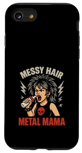 Metal Mom Life Rock 'n' Roll Mother Roses Skull Grunge Hülle für iPhone SE (2020) / 7 / 8 von Heavy Metal Mama Life Edgy Concert Goth Rocker