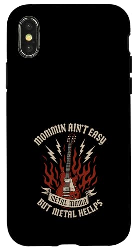 Metal Mom Life Rock 'n' Roll Mother Roses Skull Grunge Hülle für iPhone X/XS Metal Mom Life Rock 'n' Roll Mother Roses Skull Grunge Hülle für iPhone X/XS von Heavy Metal Mama Life Edgy Concert Goth Rocker