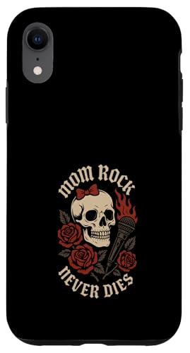 Metal Mom Life Rock 'n' Roll Mother Roses Skull Grunge Hülle für iPhone XR Metal Mom Life Rock 'n' Roll Mother Roses Skull Grunge Hülle für iPhone XR von Heavy Metal Mama Life Edgy Concert Goth Rocker