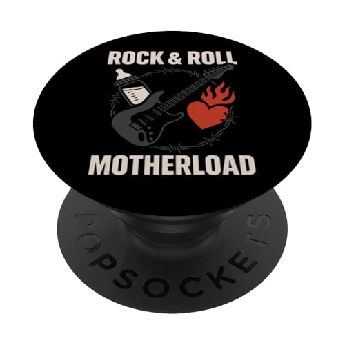 Metal Mom Life Rock 'n' Roll Mother Roses Skull Grunge PopSockets Klebender PopGrip Metal Mom Life Rock 'n' Roll Mother Roses Skull Grunge PopSockets Klebender PopGrip von Heavy Metal Mama Life Edgy Concert Goth Rocker