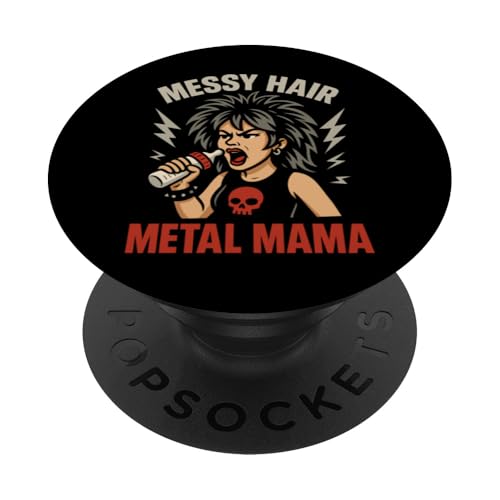 Metal Mom Life Rock 'n' Roll Mother Roses Skull Grunge PopSockets Klebender PopGrip Metal Mom Life Rock 'n' Roll Mother Roses Skull Grunge PopSockets Klebender PopGrip von Heavy Metal Mama Life Edgy Concert Goth Rocker