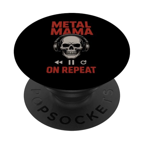 Metal Mom Life Rock 'n' Roll Mother Roses Skull Grunge PopSockets Klebender PopGrip Metal Mom Life Rock 'n' Roll Mother Roses Skull Grunge PopSockets Klebender PopGrip von Heavy Metal Mama Life Edgy Concert Goth Rocker
