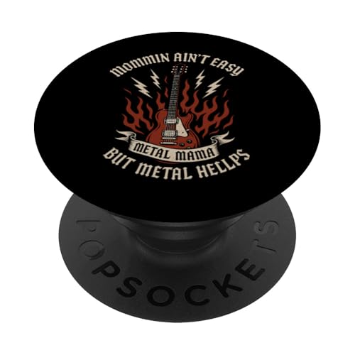Metal Mom Life Rock 'n' Roll Mother Roses Skull Grunge PopSockets Klebender PopGrip Metal Mom Life Rock 'n' Roll Mother Roses Skull Grunge PopSockets Klebender PopGrip von Heavy Metal Mama Life Edgy Concert Goth Rocker