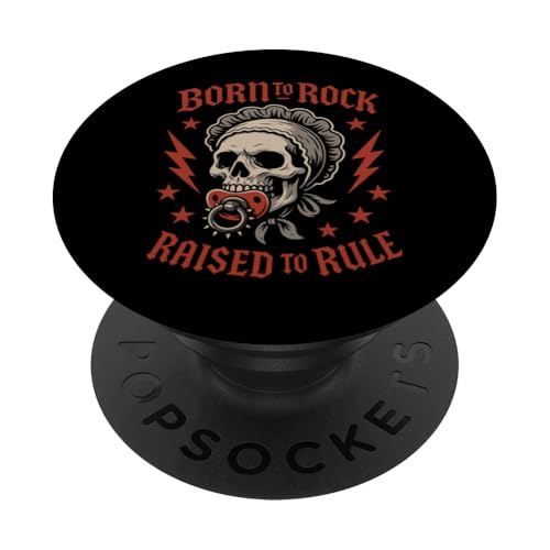 Metal Mom Life Rock 'n' Roll Mother Roses Skull Grunge PopSockets Klebender PopGrip Metal Mom Life Rock 'n' Roll Mother Roses Skull Grunge PopSockets Klebender PopGrip von Heavy Metal Mama Life Edgy Concert Goth Rocker