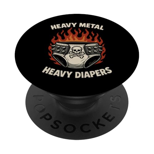 Metal Mom Life Rock 'n' Roll Mother Roses Skull Grunge PopSockets Klebender PopGrip von Heavy Metal Mama Life Edgy Concert Goth Rocker