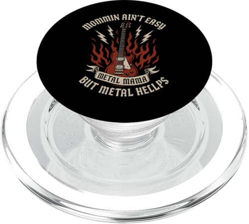Metal Mom Life Rock 'n' Roll Mother Roses Skull Grunge PopSockets PopGrip für MagSafe Metal Mom Life Rock 'n' Roll Mother Roses Skull Grunge PopSockets PopGrip für MagSafe von Heavy Metal Mama Life Edgy Concert Goth Rocker