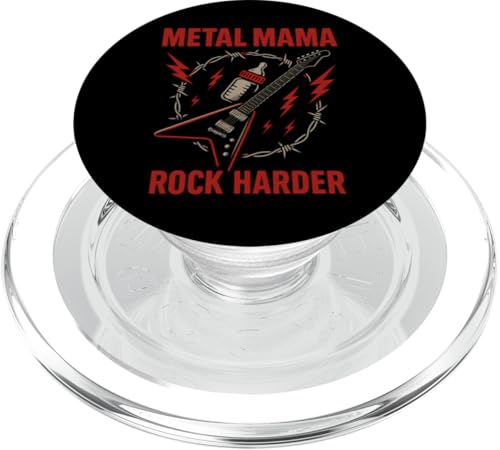 Metal Mom Life Rock 'n' Roll Mother Roses Skull Grunge PopSockets PopGrip für MagSafe Metal Mom Life Rock 'n' Roll Mother Roses Skull Grunge PopSockets PopGrip für MagSafe von Heavy Metal Mama Life Edgy Concert Goth Rocker