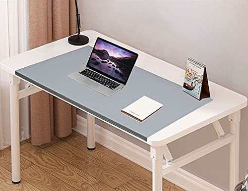 Heavyoff Schreibtischunterlage,Tischunterlage,PU-Leder wasserdichte Laptop Schreibtischmatte mit Kantenschutz für Büro und Zuhause Grau, 60x30cm von Heavyoff