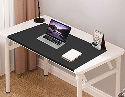 Heavyoff Schreibtischunterlage,Tischunterlage,PU-Leder wasserdichte Laptop Schreibtischmatte mit Kantenschutz für Büro und Zuhause Schwarz, 80x48cm von Heavyoff