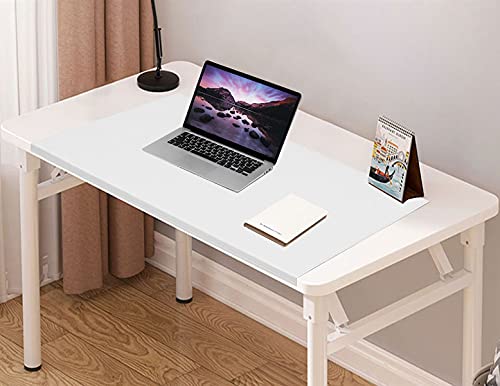 Heavyoff Schreibtischunterlage,Tischunterlage,PU-Leder wasserdichte Laptop Schreibtischmatte mit Kantenschutz für Büro und Zuhause Weiß, 70x40cm von Heavyoff