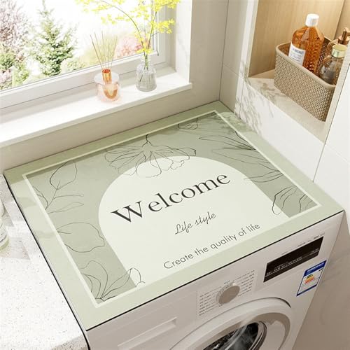 Heavyoff Waschmaschinenauflage Abdeckung für Waschmaschine, 137x70cm Universal Waschmaschinenabdeckung Waschmaschinen Auflage Weiche für Trockner, Bäder, Stil 1 Heavyoff Waschmaschinenauflage Abdeckung für Waschmaschine, 137x70cm Universal Waschmaschinenabdeckung Waschmaschinen Auflage Weiche für Trockner, Bäder, Stil 1 von Heavyoff