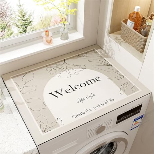 Heavyoff Waschmaschinenauflage Abdeckung für Waschmaschine, 137x70cm Universal Waschmaschinenabdeckung Waschmaschinen Auflage Weiche für Trockner, Bäder, Stil 3 Heavyoff Waschmaschinenauflage Abdeckung für Waschmaschine, 137x70cm Universal Waschmaschinenabdeckung Waschmaschinen Auflage Weiche für Trockner, Bäder, Stil 3 von Heavyoff