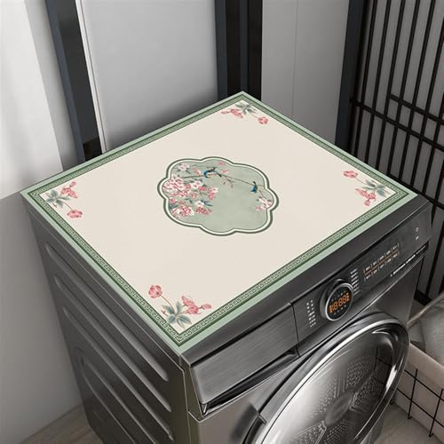 Heavyoff Waschmaschinenauflage Abdeckung für Waschmaschine, 137x70cm Universal Waschmaschinenabdeckung Waschmaschinen Auflage Weiche für Waschmaschine, Trockner, Bäder, Stil 5 von Heavyoff