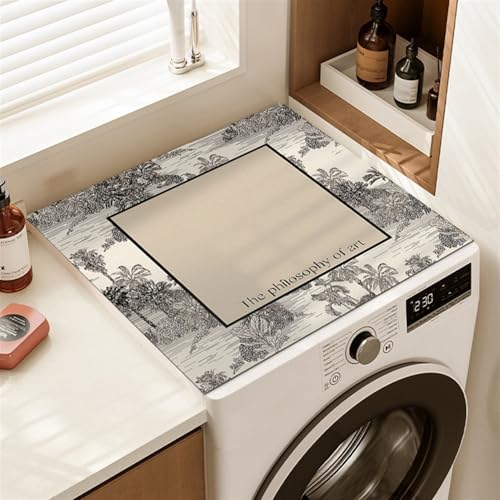 Heavyoff Waschmaschinenauflage Abdeckung für Waschmaschine, 50x50cm Universal Waschmaschinenabdeckung Waschmaschinen Auflage Weiche für Trockner, Stil 2 Heavyoff Waschmaschinenauflage Abdeckung für Waschmaschine, 50x50cm Universal Waschmaschinenabdeckung Waschmaschinen Auflage Weiche für Trockner, Stil 2 von Heavyoff