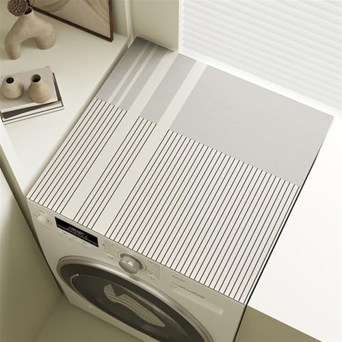 Heavyoff Waschmaschinenauflage Abdeckung für Waschmaschine, 65x60cm Waschmaschinenabdeckung Universal Waschmaschinen Auflage Weiche für Waschmaschine, Trockner, Stil 3 von Heavyoff