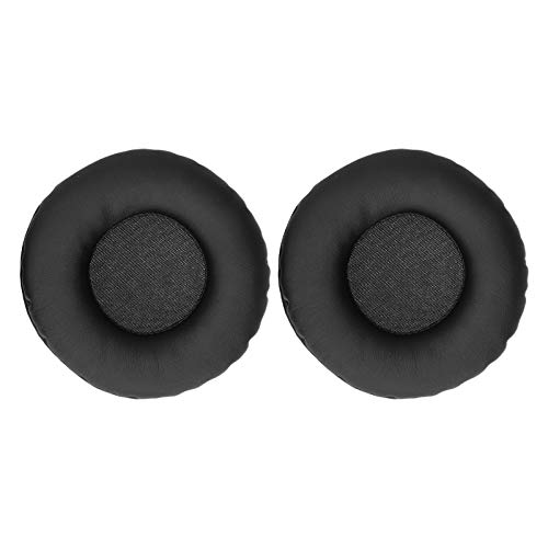 Ersatz-Ohrpolster, Headset-Kissen Ohrpolster-Abdeckungen für ATH-WS70 ATH-WS77 ATH-WS99 MDR-V55 MDR-V500 MDR-7502, Ersatz für runde Kopfhörer-Ohrpolster(schwarz) von Heayzoki