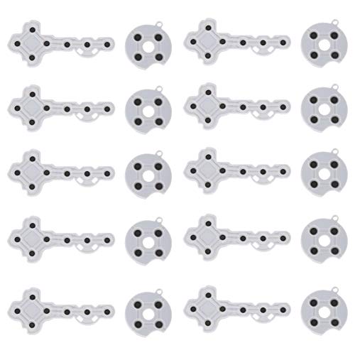 Heayzoki 10 PCS Conductive Rubber Silicone Pad Ersatz für Xbox 360 Controller, High Qualit Game Controller Ersatzteile für Xbox 360 Game Handle, Original Conductive Rubber Silicone Pad Button von Heayzoki