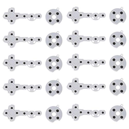 Heayzoki 10 PCS Conductive Rubber Silicone Pad Ersatz für 360 Controller, High Qualit Game Controller Ersatzteile für 360 Game Handle, Original Conductive Rubber Silicone Pad von Heayzoki