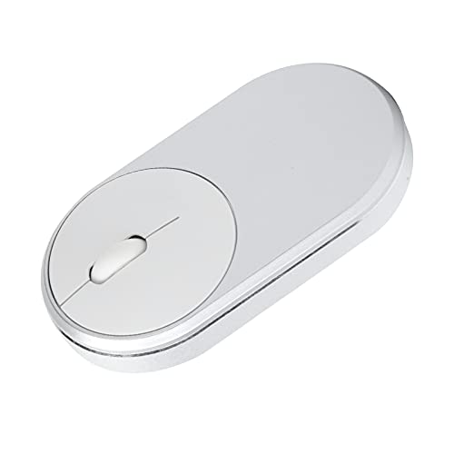 Heayzoki 2,4-G-Funkmaus, Aufladbare Optische Bluetooth-Maus, USB-Plug-in-Notebook-Bürozubehör mit Glänzender Außenseite und Stoßfest.((Silber grau)) von Heayzoki