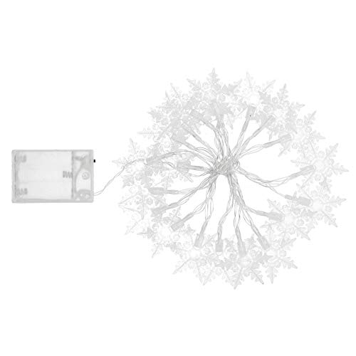 Heayzoki 3 Meter Schneeflocken geformte Lichterketten Weihnachtsrequisiten Weihnachtslichtdekoration Attraktive Beleuchtung Hochzeiten Einkaufszentren(White Light) von Heayzoki