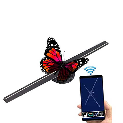 Heayzoki 3D-Hologramm-Lüfter, Hologramm-Projektor-Led-Werbedisplay-Lüfter 512X224, mit 224 Lampenperlen für Business-Shop-Schilder Bar-Party-Werbedisplay(#1) von Heayzoki