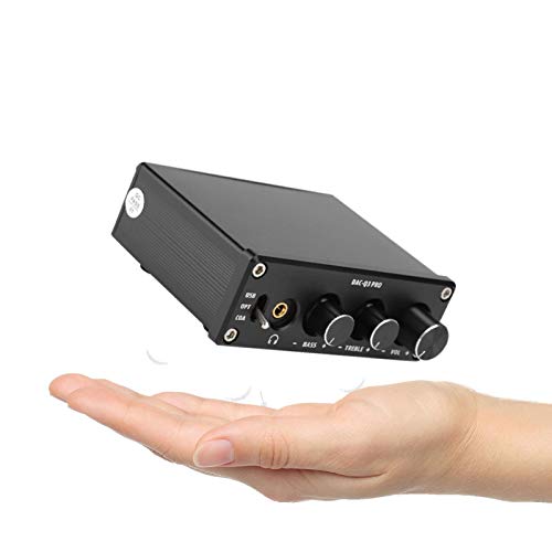 Heayzoki Audio Rush Digital Sound Decoder Konverter, AC-Q3 PRO DAC Decodierung Audio Decoder mit Kopfhörerverstärker für 3,5-mm-Kopfhörer(Schwarz) von Heayzoki