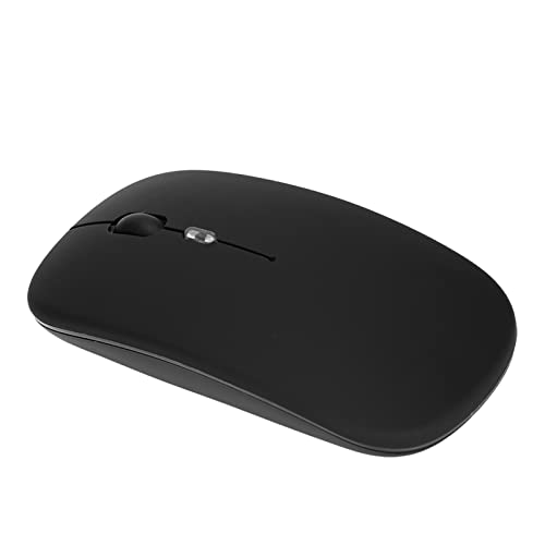 Heayzoki Bluetooth-Maus für Laptop, Leise Kabellose Maus 2,4 G Ergonomische Dual Mode LED-Atmungslicht Büro-Maus 500 MAh Wiederaufladbarer Akku Einstellbare Ultradünne Maus(Schwarz) von Heayzoki